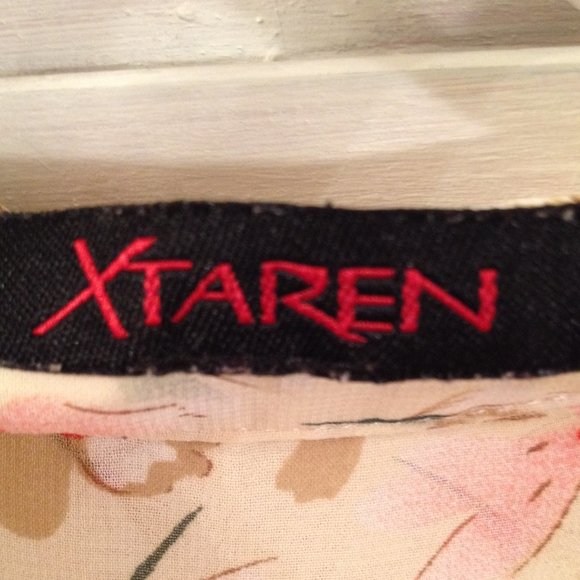 Xtaren Sheer Yellow Floral Tunic Cover-Up Blouse - Picture 11 of 11